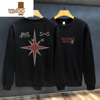 YANXU美式嘻哈设计感星星字母印花卫衣男2023年新款宽松街头风长袖