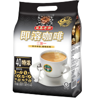 [买2袋送杯]马来西亚进口益昌老街特浓咖啡800g*1袋(20g*40条装)