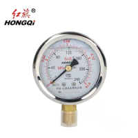 红旗 耐震压力表定制检测款 YTN50 压力值请备注 块