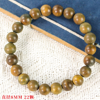 绿檀手串8MM迷你精致小单圈手链女士阿根廷老料见光变绿自然香味送女朋友老婆情人节七夕生日礼物