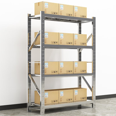 创世人 201不锈钢1.5m货架承重500kg收纳置物架四层仓储超市货架