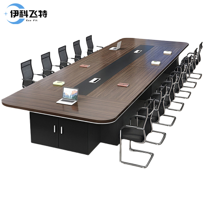 伊科飞特3.5米会议桌3500*1500*750mm+12把椅子套
