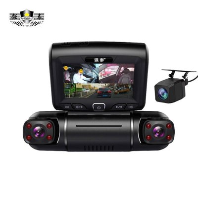 强泰行车记录仪2K前后四镜头高清广角D8(128G)