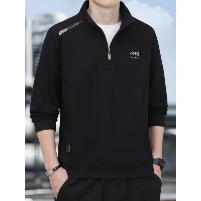 JEEP SPIRIT男士卫衣2025秋冬新款休闲半拉链时尚百搭保暖男上衣