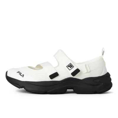 FILA低帮魔术贴拼接网布透气休闲运动跑步鞋