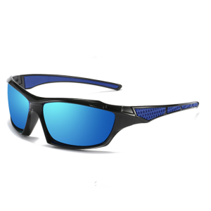 柒逸(QIAYUR)专业级钓鱼装备路亚偏光镜户外墨镜男登山太阳镜驾驶镜运动眼镜 蓝框蓝片-高清偏光