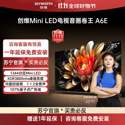 维电视75A6E 75英寸 内置回音壁 1344分区 mini led电视机 液晶超薄智能电视