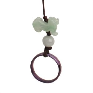 梦克拉 Mkela 翡翠钨金包包链手机链U盘挂件 狗狗旺旺 u盘挂饰 摆件 翡翠 汽车挂饰 油青 狗狗旺旺