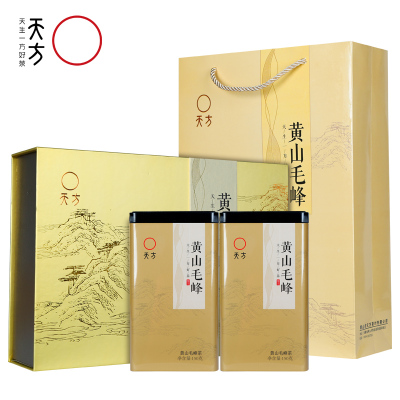 2025春茶新茶安徽天方茶叶300g黄山毛峰绿茶春茶炒青绿茶 浓香耐泡型毛峰茶叶礼盒装年货茶礼盒春节送礼