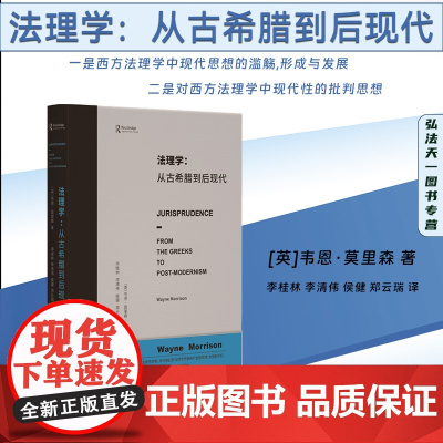 正版 法理学 从古希腊到后现代 [英]韦恩·莫里森 著 李桂林 李清伟 侯健 郑云瑞 译 北京大学出版社 法理学领域经典