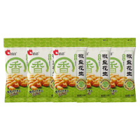 洽洽香花生仁香酥脆微咸适口小吃炒货休闲零食包椒盐味130g*5袋