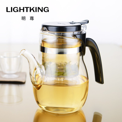 KAMJOVE/金灶 明尊 B系列 飘逸杯 弹压式茶道杯 耐热高硼硅玻璃茶具 花茶杯 过滤长嘴泡茶壶 玻璃茶壶 家用茶道