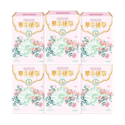 月月舒暖暖日记棉柔纤巧290夜用调理型8片*6包