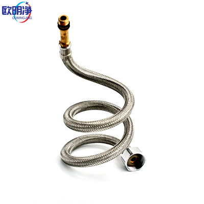 单头钢丝软管冷热水龙头尖头进水软管4分 100cm 根