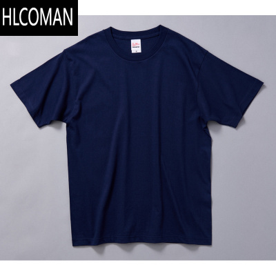 HLCOMAN短袖t恤男宽松纯色打底T恤衫潮圆领男基础款桶织无缝简约