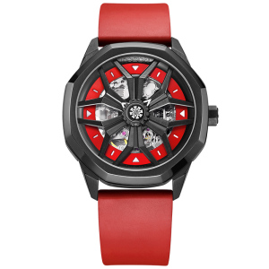 劳士顿(ROSDN)无畏系列手表男自动机械表运动简约胶带男士怀表时尚精选潮流镂空男表G2188