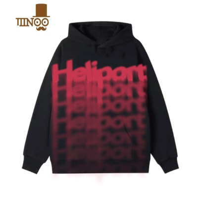 YANXU停机坪 虚幻渐变连帽卫衣帽衫百搭潮牌男女情侣上衣