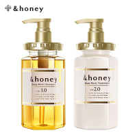 安蒂花子(&honey)洗发水日本进口水感丰盈蜂蜜洗护套装无硅油洗发露改善毛躁头皮护理 蜂蜜洗护套装