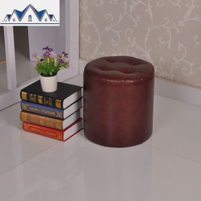 换鞋凳小凳子高矮沙发凳搁脚凳加高梳妆凳皮圆墩子屁蹲非储物脚踏 三维工匠收纳凳