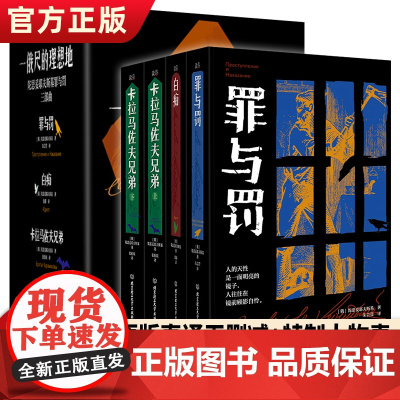 正版 一俄尺的理想地陀思妥耶夫斯基罪与罚三部曲全4册原版直译无删减 罪与罚 白痴 卡拉马佐夫兄弟上下外国小说