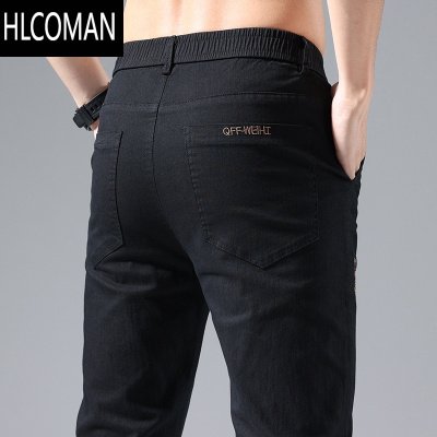 HLCOMAN款男士休闲裤2024新款直筒修身弹力宽松长裤子韩版潮流男裤