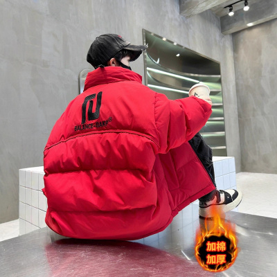 男童羽绒棉服红色年服新款加厚中大童韩版棉衣潮棉袄冬季外套