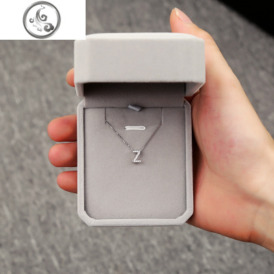 设计师款Z字母项链女纯银简约个性日韩小众吊坠锁骨链送闺蜜 JiMi