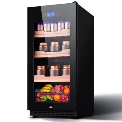 尊堡 JC-208E恒温红酒柜 家用冰吧 茶叶冷藏柜 展示柜 保鲜柜 单门冰箱 黑色