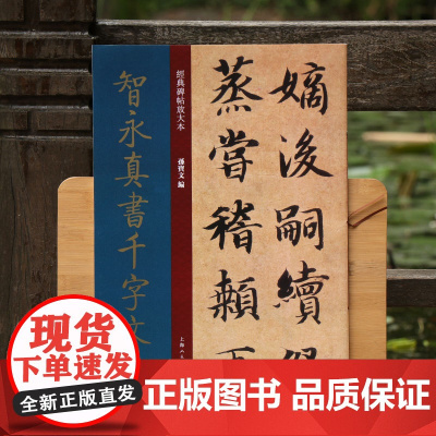 正版智永真书千字文 经典碑帖放大本 孙宝文 高清网印原贴全文彩色放大版墨迹本 楷书毛笔书法练字帖 篆刻碑帖 王羲之书