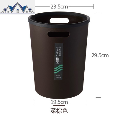 垃圾桶简单便宜 家用普通塑料不带盖无盖压带圈户外院子加厚防摔 三维工匠