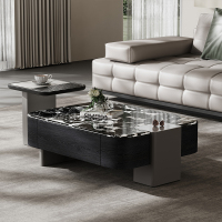 欧梵森 创意科技石茶几组合小户型客厅家具轻奢意式风现代简约套装北欧大小户型极简百搭储物柜