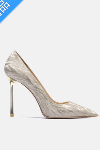 SUNTEK婚鞋女新娘鞋秀禾婚纱两穿水晶鞋新款银色细高跟鞋不累脚礼服单鞋