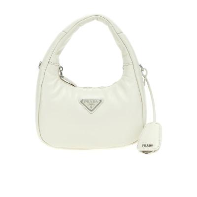 普拉达(PRADA)纳帕皮徽标单肩包小巧便携可调节肩带时尚百搭配件