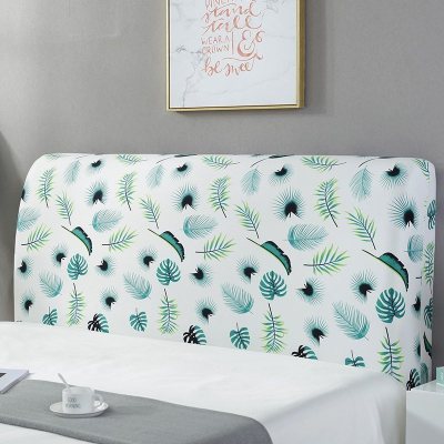 床头罩套床头套软包防尘罩靠背罩子保护套1.8米弹力布1.5床北欧风 热带植物 2.0米(适合1.9-2.1米床头使用)