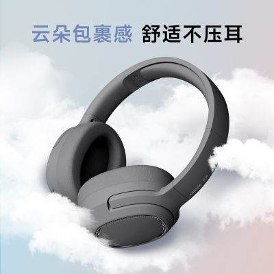 EDIFIER/漫步者FreePro主动降噪头戴式蓝牙耳机花再无线小金标游戏音乐网课长续航低延迟适用于华为苹果小米暮云灰