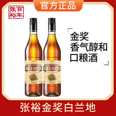 [张裕官方授权]张裕金奖白兰地国产洋酒38.5度双支装700ml*2