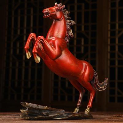 家柏饰(CORATED)铜马生肖摆件跃马 装饰品 马到成功 升官发达马工艺品