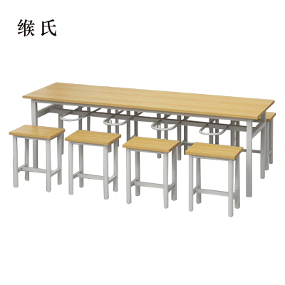 缑氏餐桌8人学校食堂小吃店快餐桌椅饭堂防火板桌2200*600*750