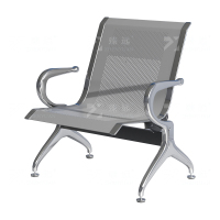 臻远 ZY-JCY-01 连排椅机场公共座椅长椅等候椅 银色机场椅单人位