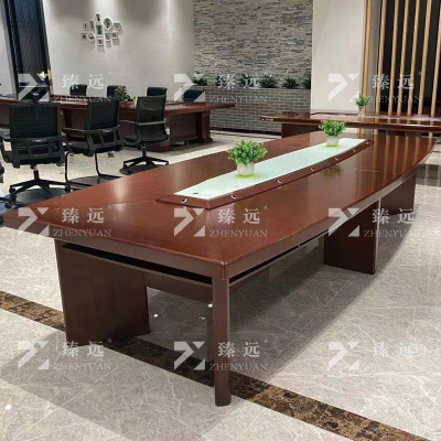 臻远 大型油漆会议桌油漆洽谈桌6米