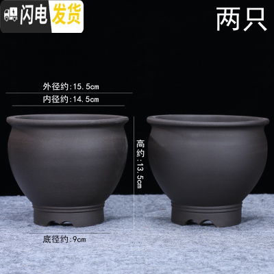 三维工匠紫砂花盆 兰花盆 微瑕捡漏 大号简约个性多肉花盆绿萝 君子兰花盆 孔雀蓝杨兰光板小两只 中等花盆容器