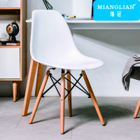 绵冠MIANGUAN北欧休闲椅餐椅电脑椅时尚简约洽谈椅会议椅咖啡厅酒吧椅子-白色