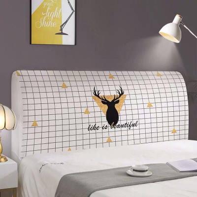 床头套罩 床头罩全包软包床靠背罩北欧风格简约现代可拆洗 白格麋鹿 高度50~65*长度200cm(通用)