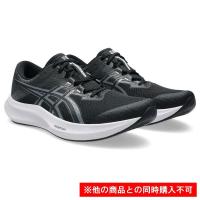 ASICS跑步鞋男轻量透气舒适缓震黑色灰色条纹宽版网面户外跑道