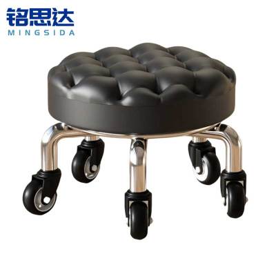 铭思达矮凳带滑轮个