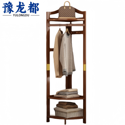 豫龙都衣帽架木质个