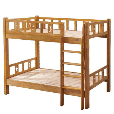 广亿隆实木床宿舍公寓高低床子母床双层床原木色