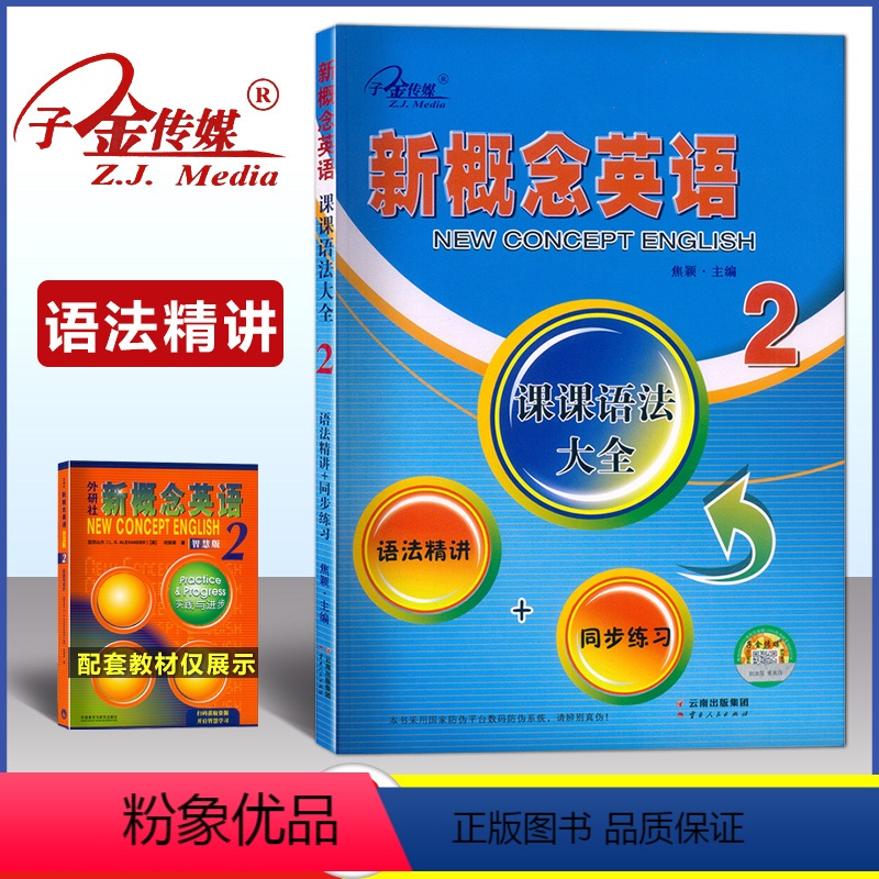[正版]子金传媒新概念英语 2 语法精讲课课语法大全 语法精讲+同步练习 新概念成人版第二册同步语法归纳 新概念同步语