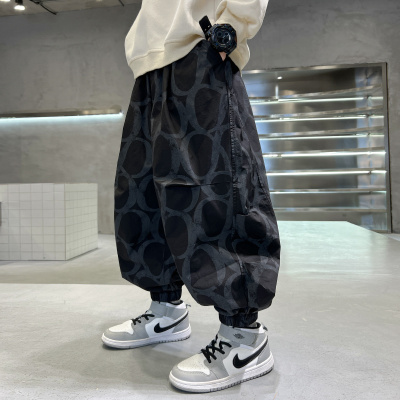 男童裤子春秋款新款儿童哈伦灯笼裤夏薄款大童男孩街舞痞帅风