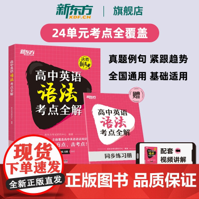 2025新东方高中英语语法考点全解 高考英语语法大全 高一二三决胜高考系列讲解练习真题课标教材英语语法专项训练 新东方英